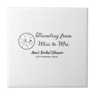Travel Brautparty Namensdatum fehlen Frau Sim Fliese