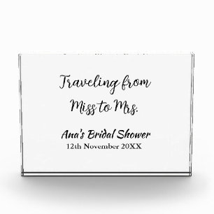 Travel Brautparty Namensdatum fehlen Frau Sim Fotoblock