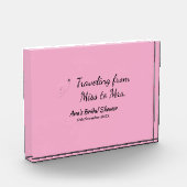 Travel Brautparty Namensdatum fehlen Frau Sim Fotoblock (Links)