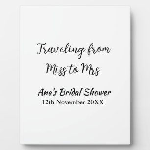 Travel Brautparty Namensdatum fehlen Frau Sim Fotoplatte