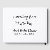 Travel Brautparty Namensdatum fehlen Frau Sim Gästebuch (Rückseite)