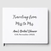 Travel Brautparty Namensdatum fehlen Frau Sim Gästebuch (Vorderseite)