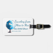 Travel Brautparty Namensdatum fehlen Frau Sim Gepäckanhänger (Vorderseite horizontal)