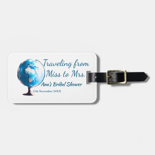 Travel Brautparty Namensdatum fehlen Frau Sim Gepäckanhänger (Vorderseite horizontal)
