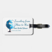 Travel Brautparty Namensdatum fehlen Frau Sim Gepäckanhänger (Rückseite horizontal)