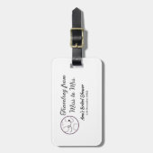Travel Brautparty Namensdatum fehlen Frau Sim Gepäckanhänger (Vorderseite vertikal)