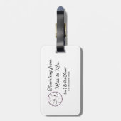 Travel Brautparty Namensdatum fehlen Frau Sim Gepäckanhänger (Rückseite vertikal)