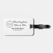 Travel Brautparty Namensdatum fehlen Frau Sim Gepäckanhänger (Rückseite horizontal)