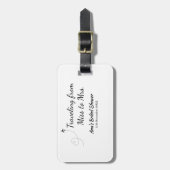 Travel Brautparty Namensdatum fehlen Frau Sim Gepäckanhänger (Vorderseite vertikal)