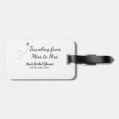 Travel Brautparty Namensdatum fehlen Frau Sim Gepäckanhänger (Rückseite horizontal)