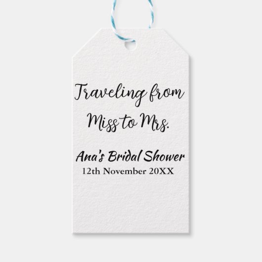 Travel Brautparty Namensdatum fehlen Frau Sim Geschenkanhänger (Vorderseite)