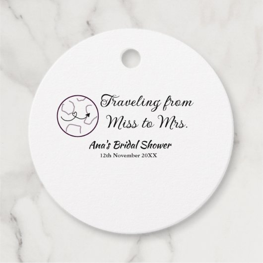 Travel Brautparty Namensdatum fehlen Frau Sim Geschenkanhänger (Vorderseite)