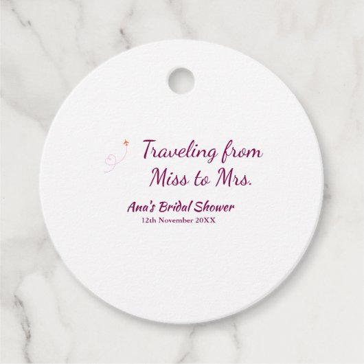 Travel Brautparty Namensdatum fehlen Frau Sim Geschenkanhänger (Vorderseite)