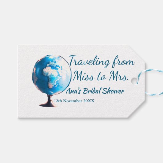 Travel Brautparty Namensdatum fehlen Frau Sim Geschenkanhänger (Vorderseite (Horizontal))