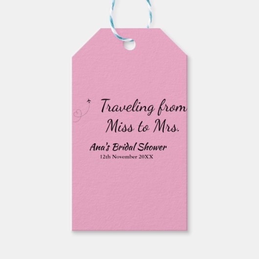 Travel Brautparty Namensdatum fehlen Frau Sim Geschenkanhänger (Vorderseite)