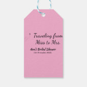 Travel Brautparty Namensdatum fehlen Frau Sim Geschenkanhänger (Rückseite)