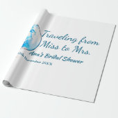 Travel Brautparty Namensdatum fehlen Frau Sim Geschenkpapier (Ungerollt)