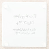 Travel Brautparty Namensdatum fehlen Frau Sim Glasuntersetzer (Rückseite)