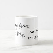 Travel Brautparty Namensdatum fehlen Frau Sim Kaffeetasse (Mittel)