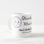 Travel Brautparty Namensdatum fehlen Frau Sim Kaffeetasse (Vorderseite Links)