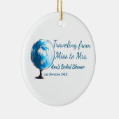 Travel Brautparty Namensdatum fehlen Frau Sim Keramik Ornament (Rechts)