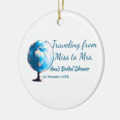 Travel Brautparty Namensdatum fehlen Frau Sim Keramik Ornament (Links)