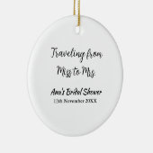 Travel Brautparty Namensdatum fehlen Frau Sim Keramik Ornament (Rechts)