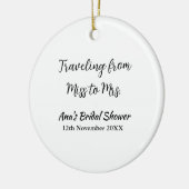 Travel Brautparty Namensdatum fehlen Frau Sim Keramik Ornament (Links)