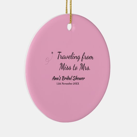 Travel Brautparty Namensdatum fehlen Frau Sim Keramik Ornament (Rechts)
