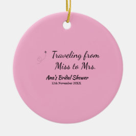 Travel Brautparty Namensdatum fehlen Frau Sim Keramik Ornament