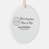 Travel Brautparty Namensdatum fehlen Frau Sim Keramik Ornament (Rechts)