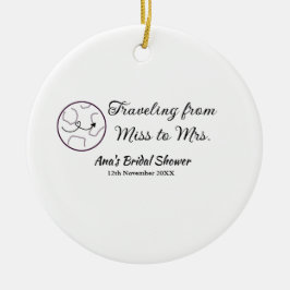 Travel Brautparty Namensdatum fehlen Frau Sim Keramik Ornament