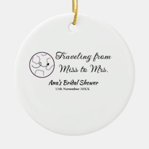Travel Brautparty Namensdatum fehlen Frau Sim Keramik Ornament