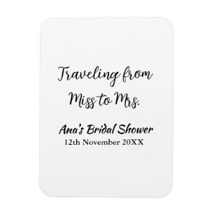 Travel Brautparty Namensdatum fehlen Frau Sim Magnet
