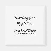 Travel Brautparty Namensdatum fehlen Frau Sim Magnet (Vorne)