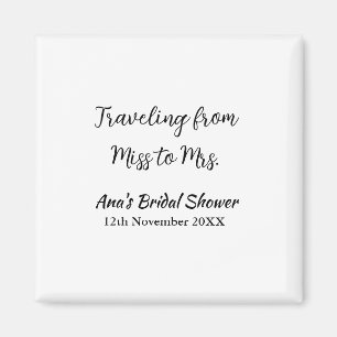 Travel Brautparty Namensdatum fehlen Frau Sim Magnet