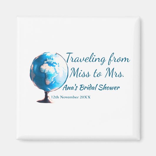 Travel Brautparty Namensdatum fehlen Frau Sim Magnet (Vorne)