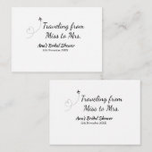 Travel Brautparty Namensdatum fehlen Frau Sim Mitteilungskarte (Vorne/Hinten)