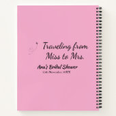 Travel Brautparty Namensdatum fehlen Frau Sim Notizblock (Rückseite)