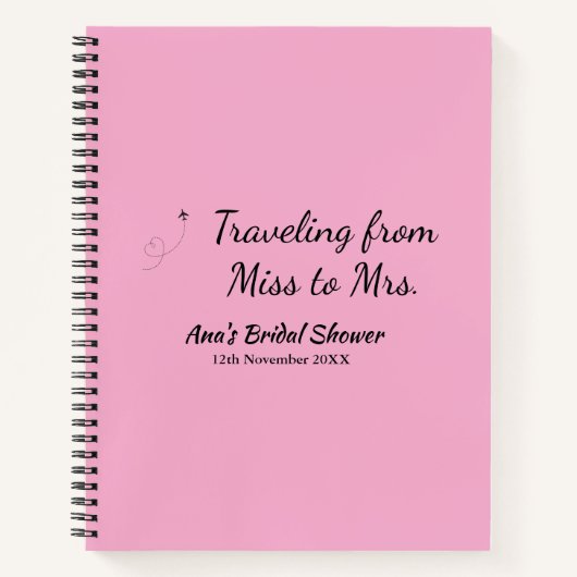 Travel Brautparty Namensdatum fehlen Frau Sim Notizblock (Vorderseite)