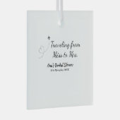 Travel Brautparty Namensdatum fehlen Frau Sim Ornament Aus Glas (Vorderseite Rechts)