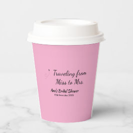 Travel Brautparty Namensdatum fehlen Frau Sim Pappbecher