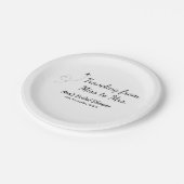 Travel Brautparty Namensdatum fehlen Frau Sim Pappteller (Schrägansicht)