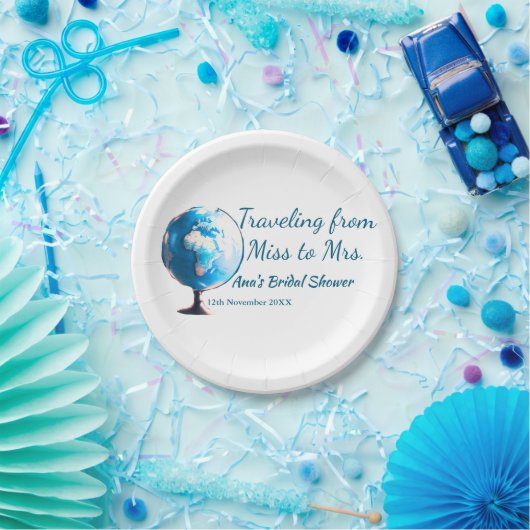 Travel Brautparty Namensdatum fehlen Frau Sim Pappteller (Party)