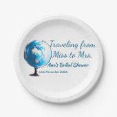 Travel Brautparty Namensdatum fehlen Frau Sim Pappteller (Vorderseite)