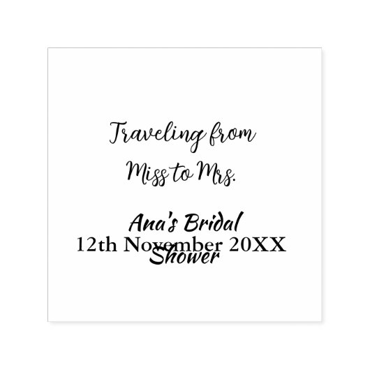 Travel Brautparty Namensdatum fehlen Frau Sim Permastempel (Design)