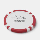 Travel Brautparty Namensdatum fehlen Frau Sim Pokerchips (Einzeln)