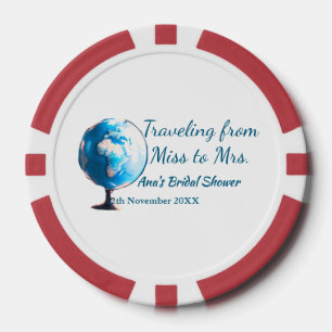 Travel Brautparty Namensdatum fehlen Frau Sim Pokerchips
