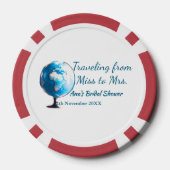 Travel Brautparty Namensdatum fehlen Frau Sim Pokerchips (Rückseite)