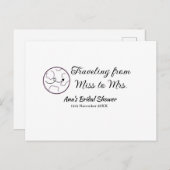 Travel Brautparty Namensdatum fehlen Frau Sim Postkarte (Vorne/Hinten)